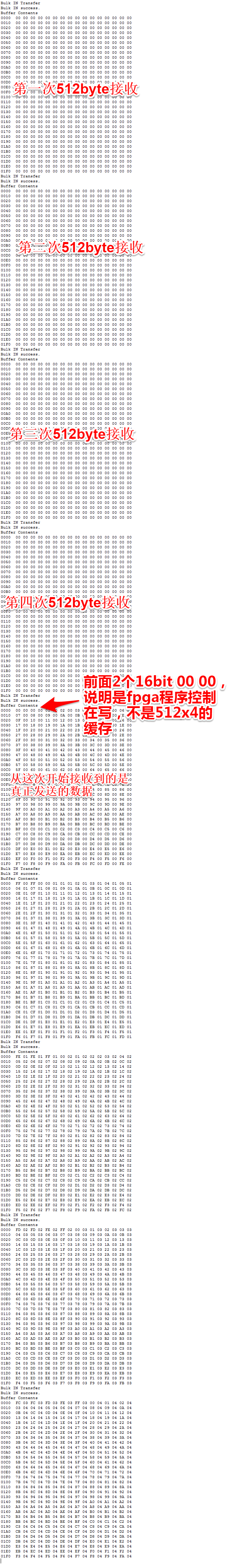 PC端从USB处收到很多的0x00