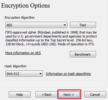 encryption options
