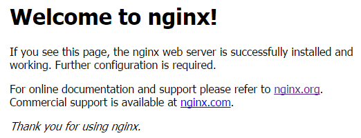 Nginx 初始界面