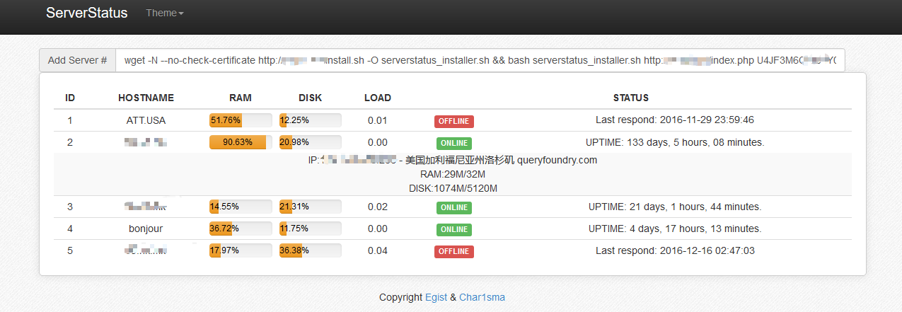 GitHub - benzBrake/ServerStatus: Server Status website script, displays ...