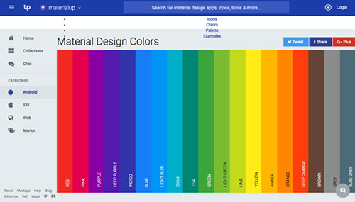 10个 MATERIAL DESIGN 配色方案的站点与工具-稀土区