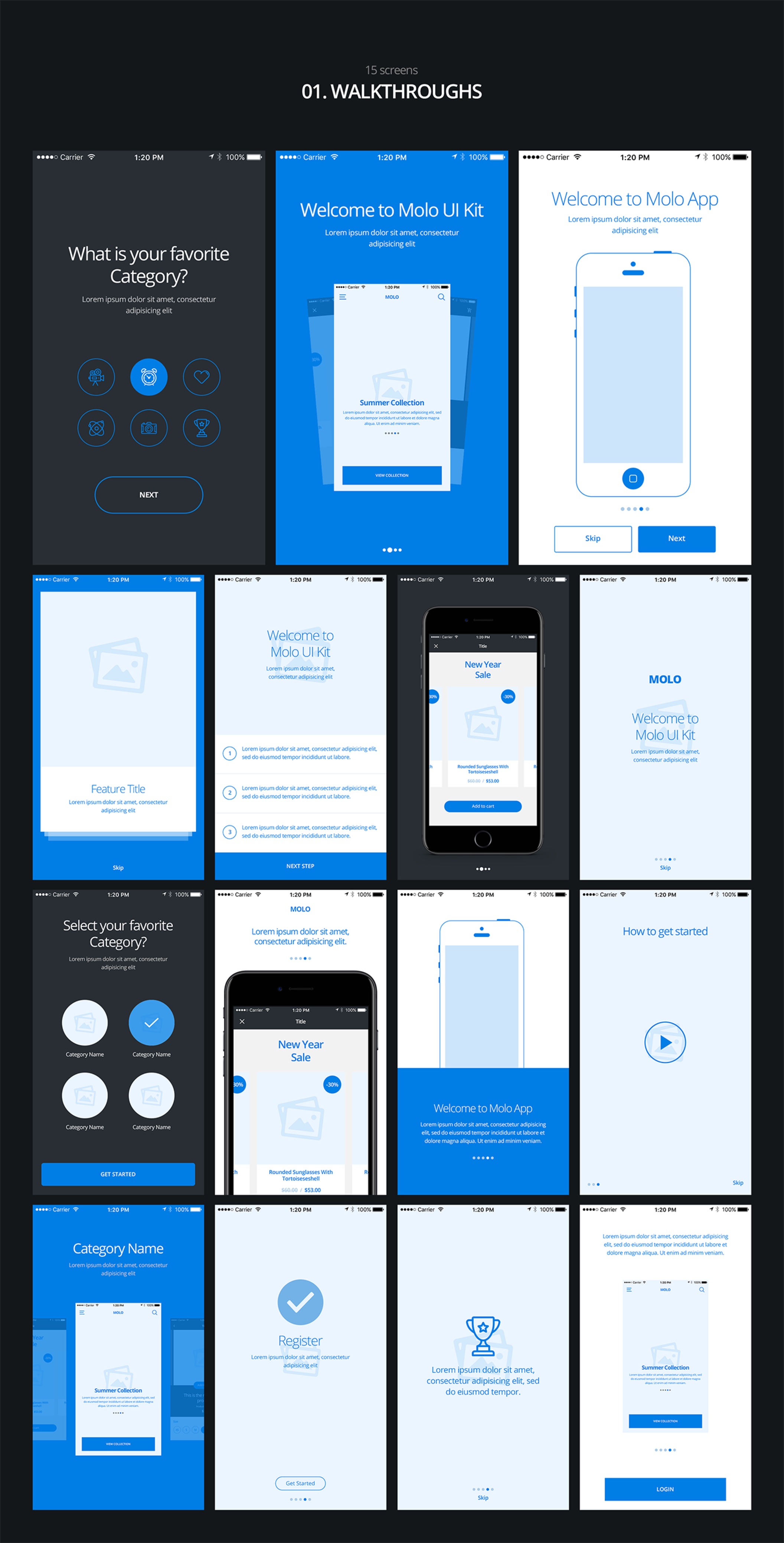 简洁精致的 APP UI Wireframe (原型)下载-稀土区
