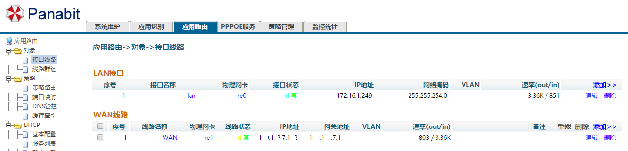 设置正确后的线路状态应该显示：正常